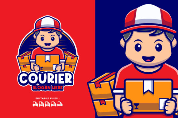 Courier Mascot Character Logo: A Versatile Design Asset