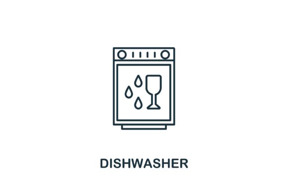 Dishwasher Icon from Cleaning Collection: A Versatile Design Element for Modern Visual Projects