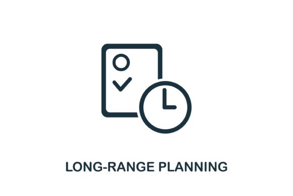 Long-Range Planning Icon: Visual Clarity for Strategic Goals