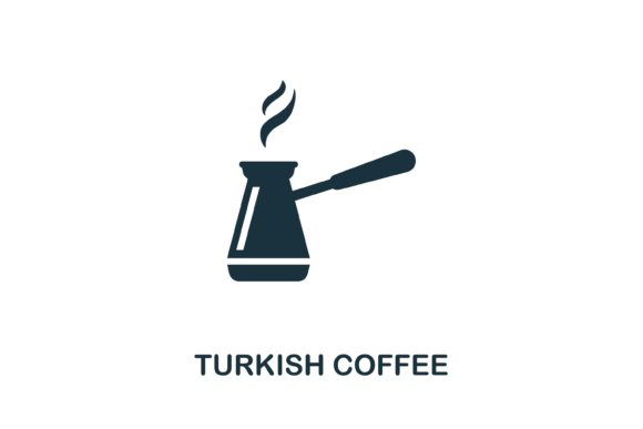 Turkish Coffee Icon: A Stylish Design Asset